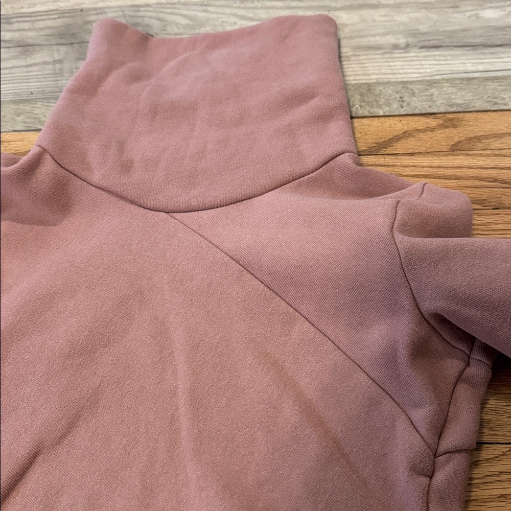 ALO Yoga Dusty Rose Cropped Funnel Neck Sweatshirt - Picture 2 of 6
